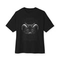 Oversized Tee — "A Beautiful Day to Destroy the Patriarchy" Graphic T‑Shirt (Ram Skull)