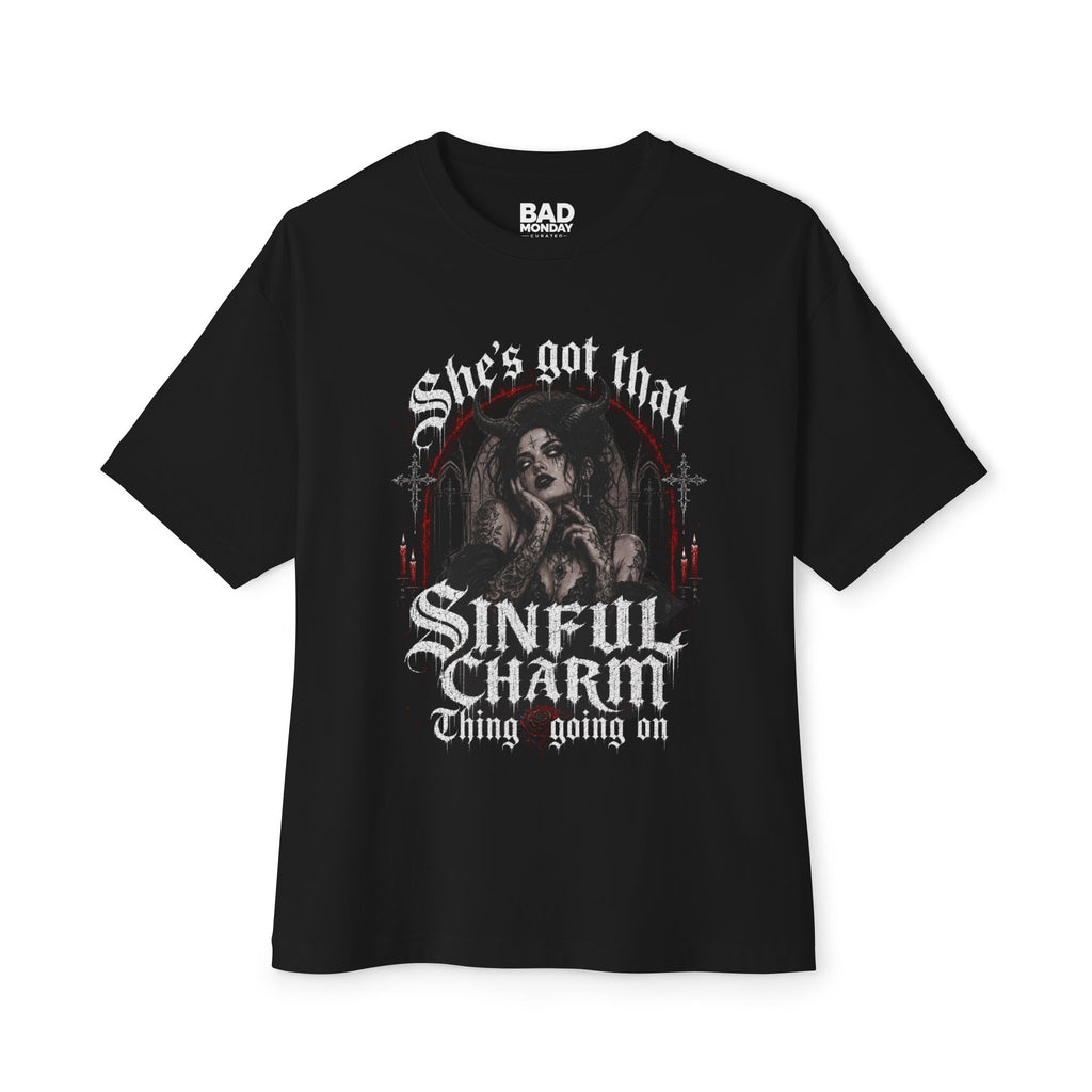Sinful Charm -Oversized Boxy Tee