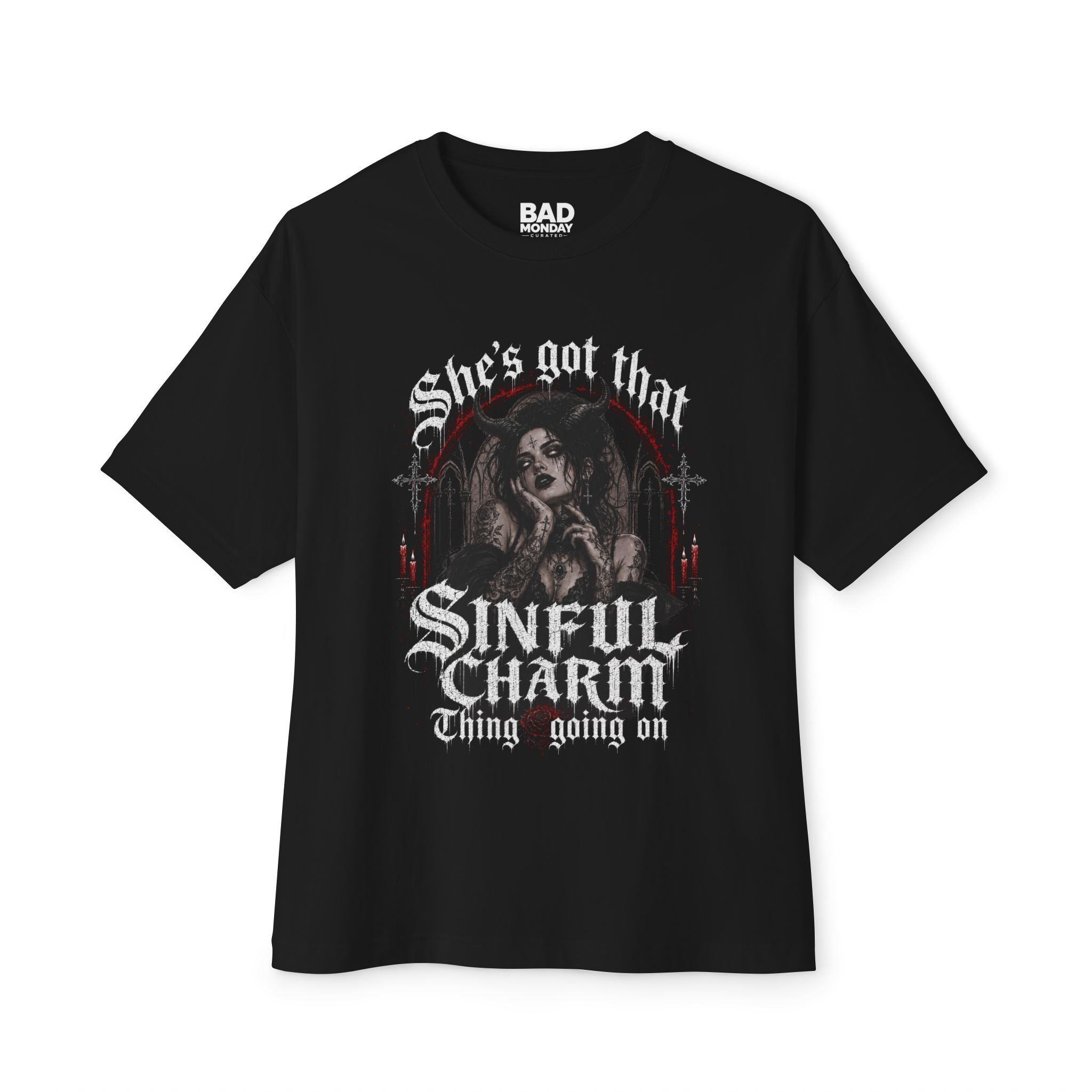 Sinful Charm -Oversized Boxy Tee