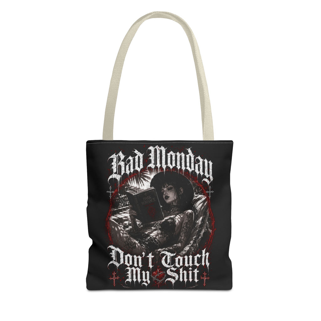 Gothic "Bad Monday - Don't Touch My Shit" Tote Bag