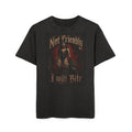 Acid wash Tee “Not Friendly I Will Bite”