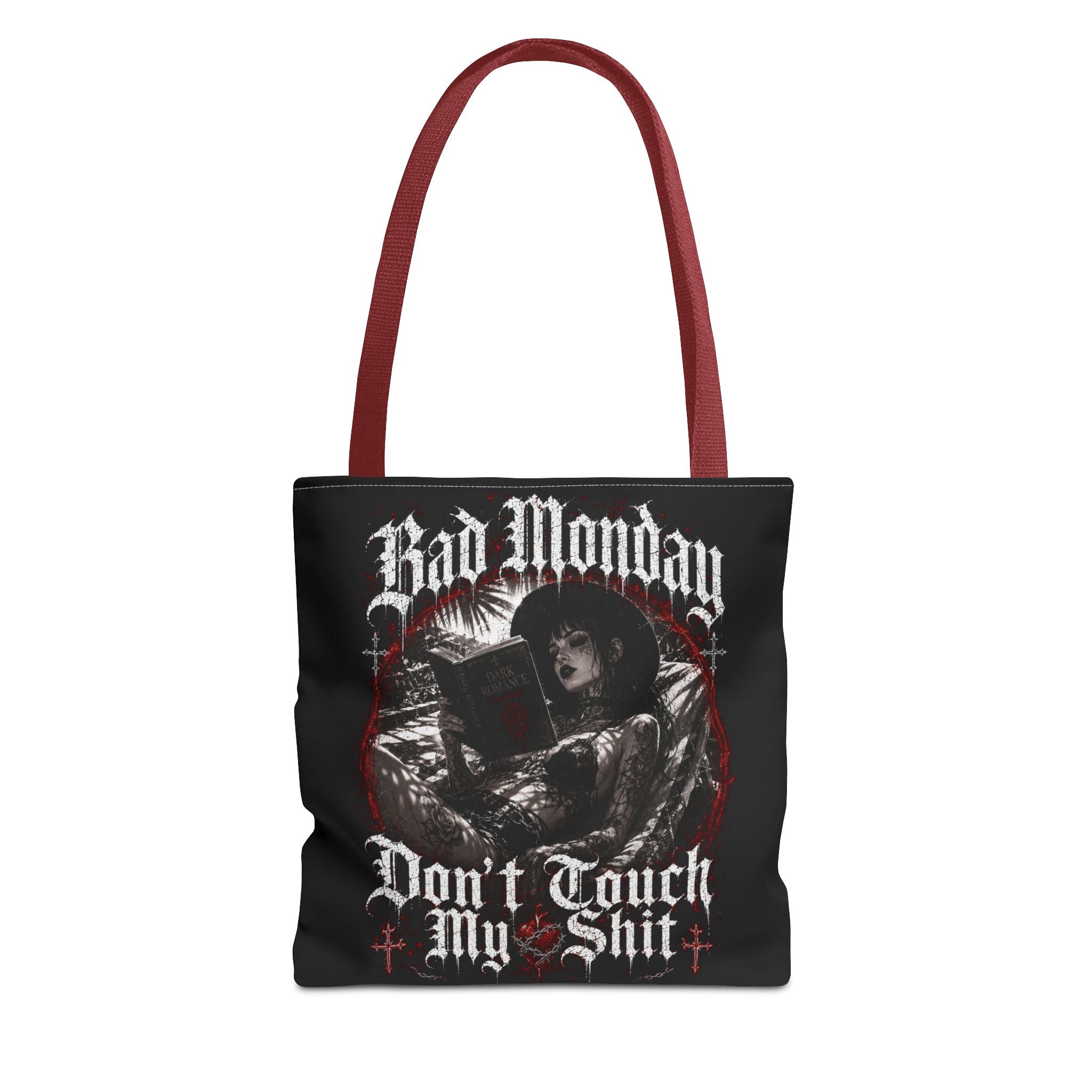 Gothic "Bad Monday - Don't Touch My Shit" Tote Bag
