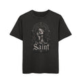 I'm Not Your Saint Graphic Tee — Gothic Vintage Acid-Wash T-Shirt