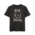 Slut Bunny Graphic Tee — Goth Acid-Wash Oversized Shirt