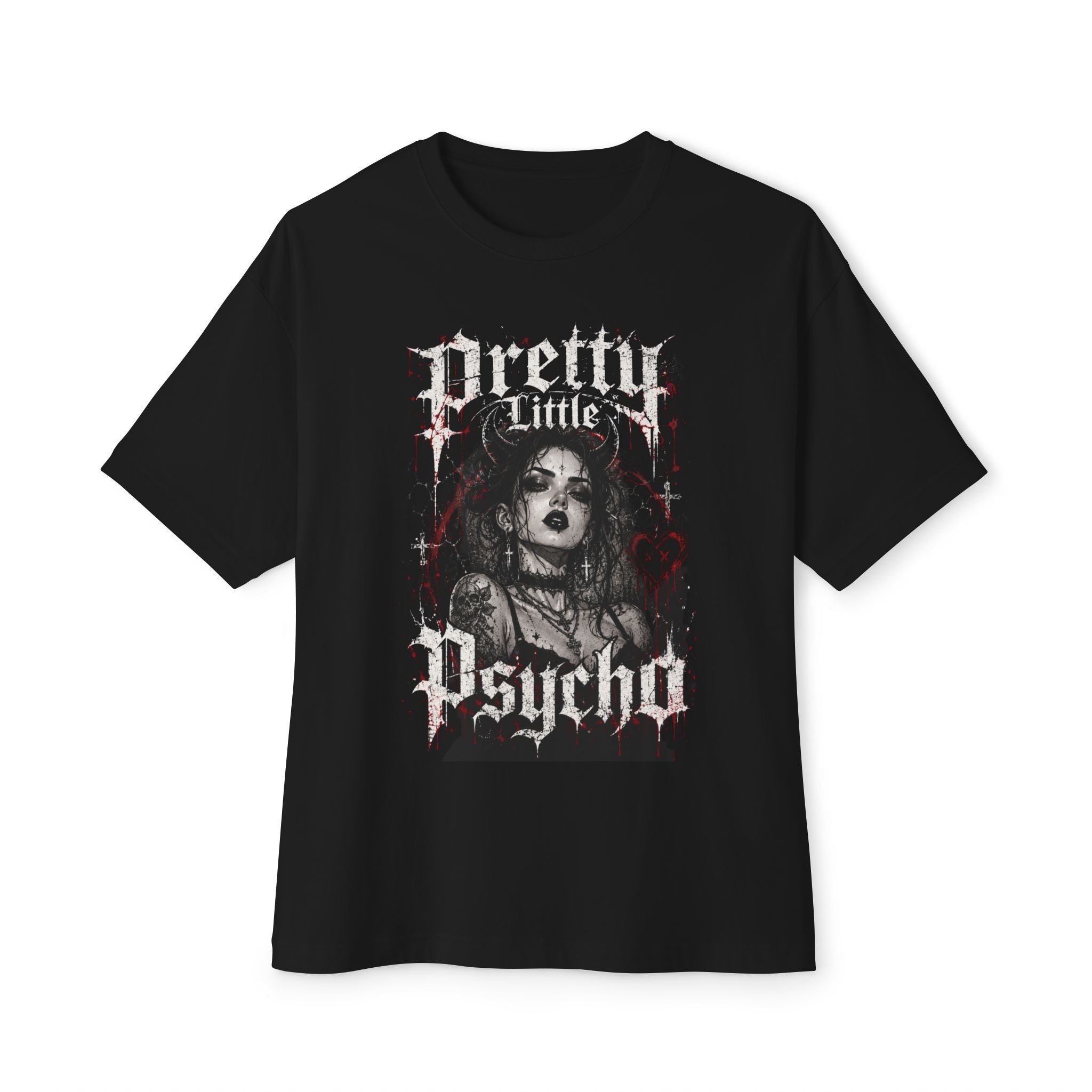 Pretty Little Psycho Tee — Gothic Black Graphic T-Shirt