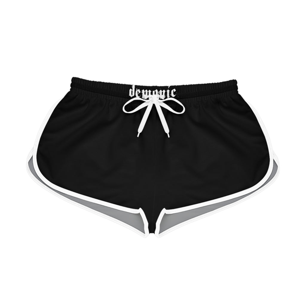 Demonic Pentagram Women's Relaxed Shorts — Black Gothic Lounge Shorts