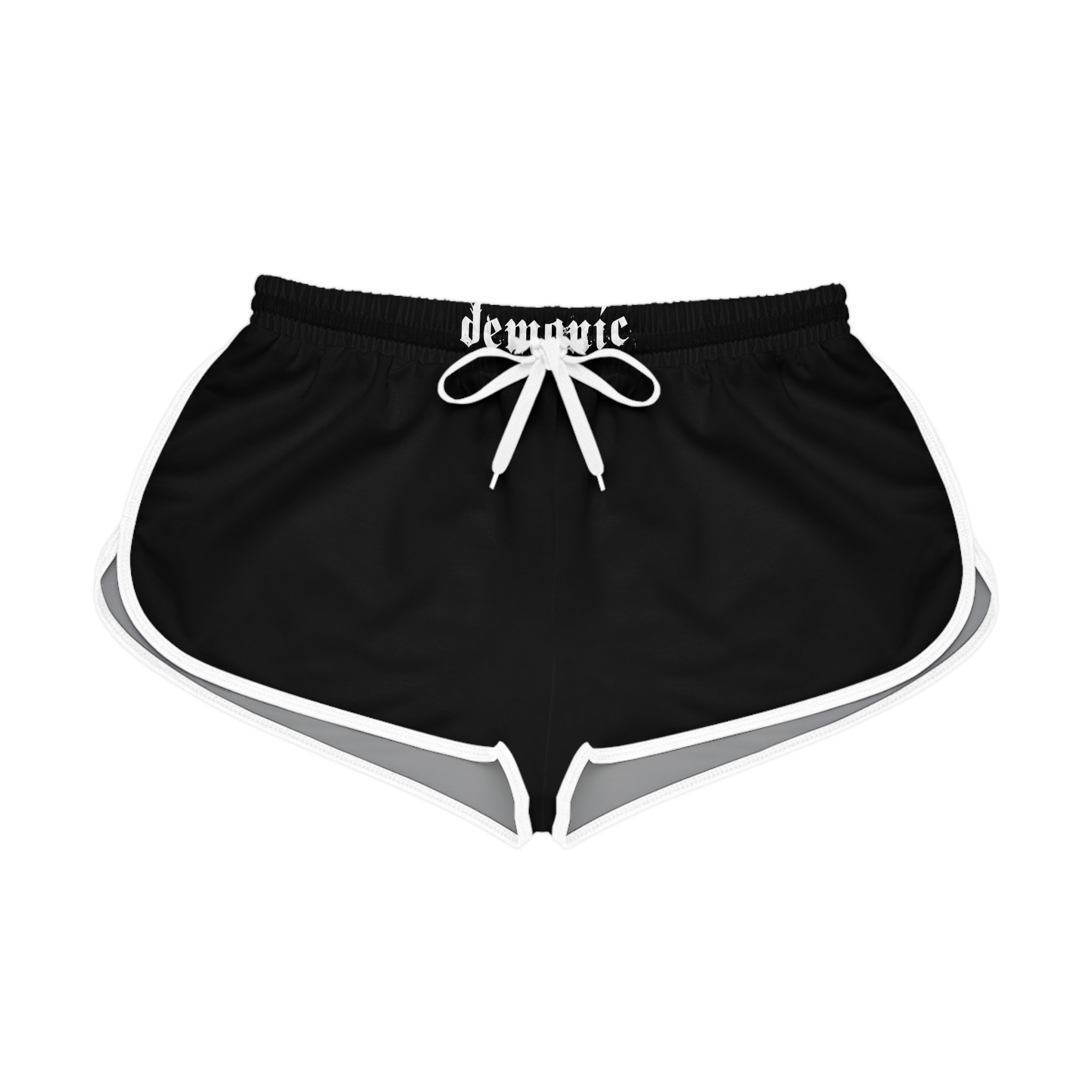 Demonic Pentagram Women's Relaxed Shorts — Black Gothic Lounge Shorts