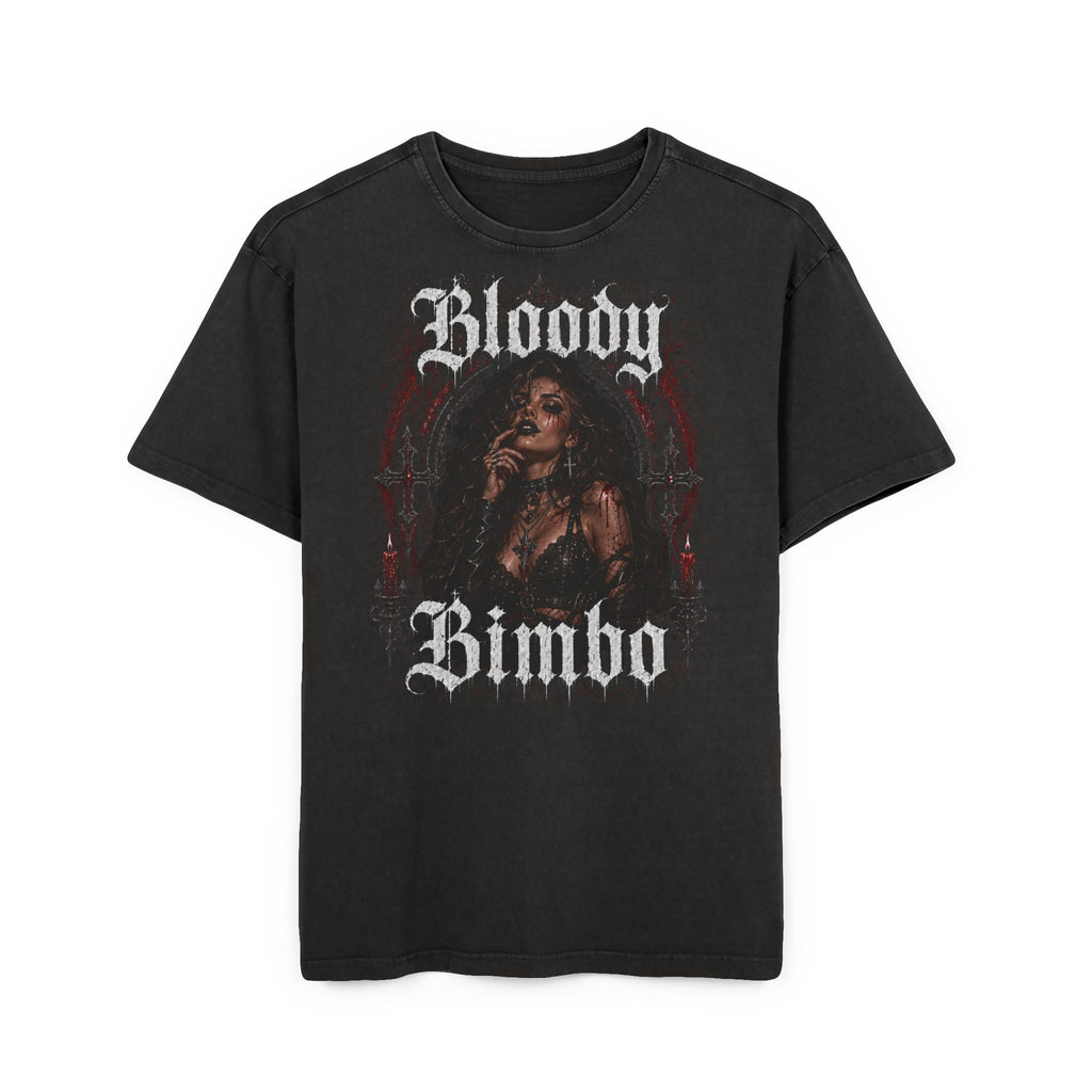 Bloody Bimbo Graphic Tee — Vintage Gothic Oversized T-Shirt