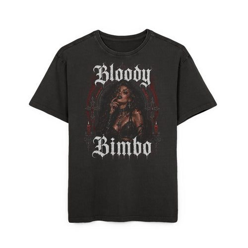 Bloody Bimbo Graphic Tee — Vintage Gothic Oversized T-Shirt