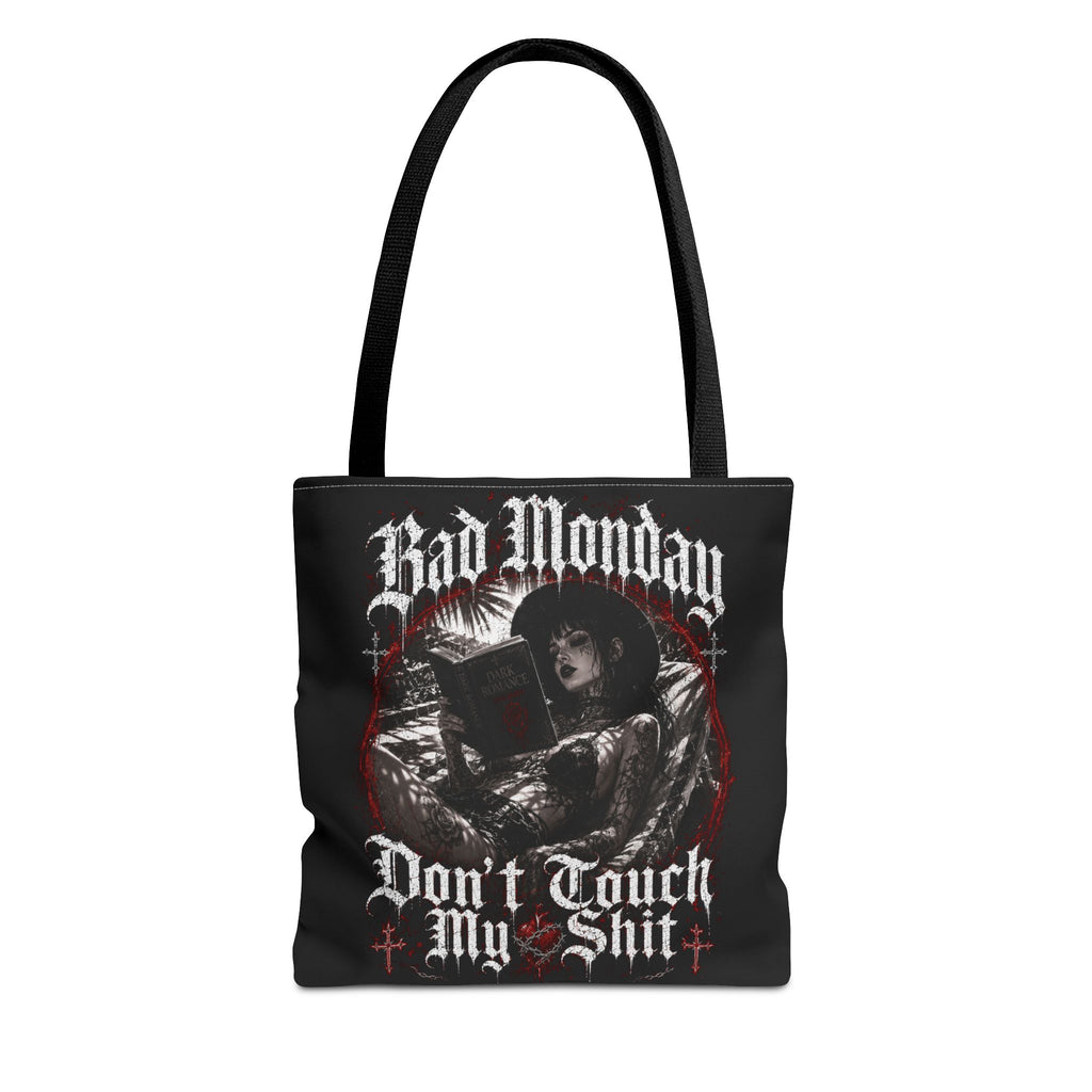 Gothic "Bad Monday - Don't Touch My Shit" Tote Bag
