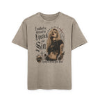Acid Wash Oversized Shirt— "Lipstick and Sin"