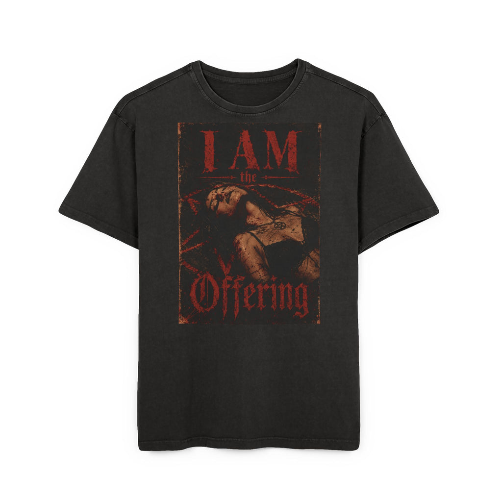 "I Am The Offering" Graphic Tee — Vintage Acid Wash Rock Band Shirt