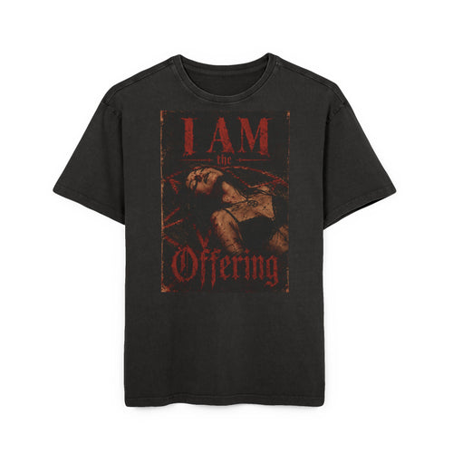 "I Am The Offering" Graphic Tee — Vintage Acid Wash Rock Band Shirt