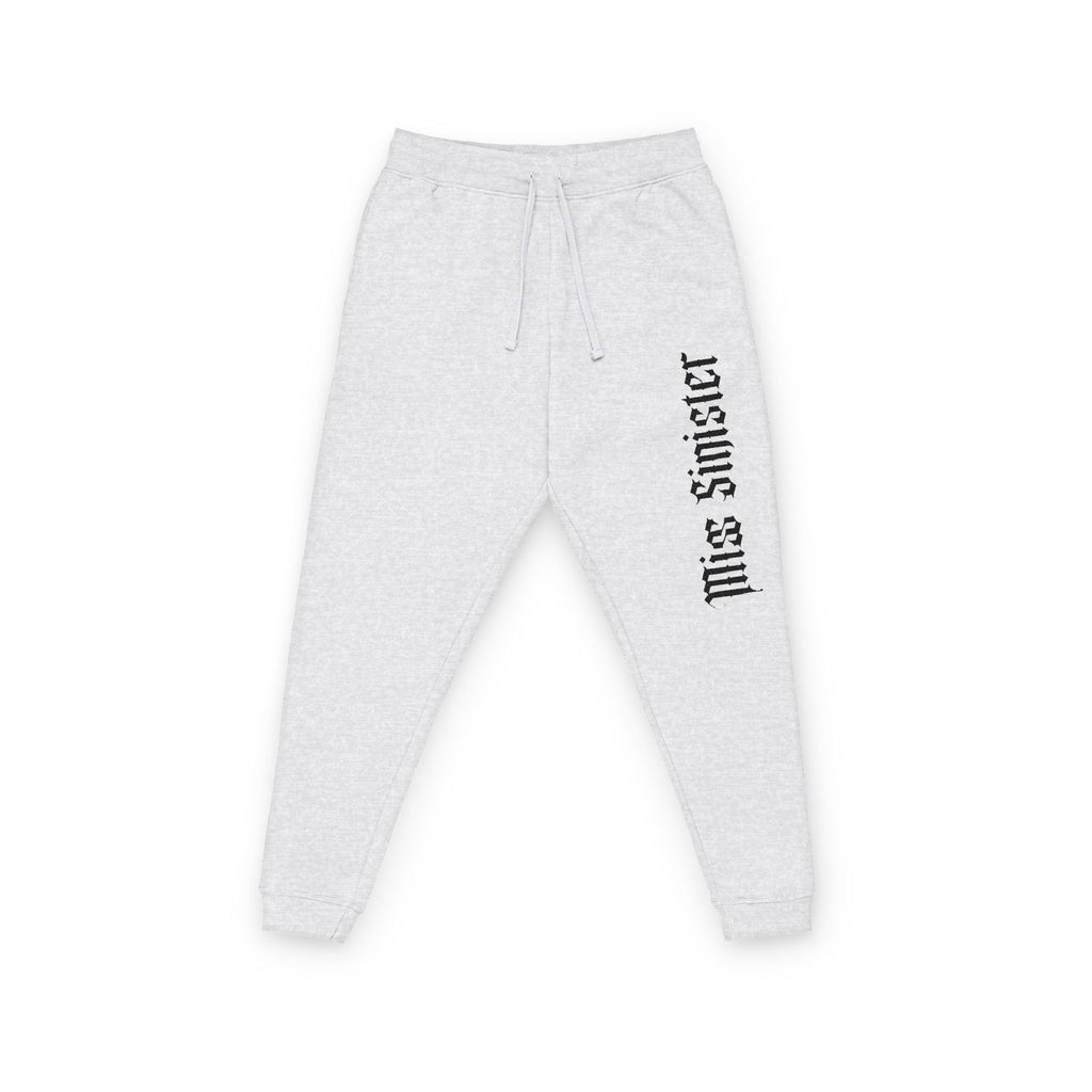 Embroidered 'Miss Sinister' Fleece Joggers — Gothic Script Sweatpants