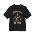 Naughty or Nice Gothic Tee — "I Can do Both" Oversized Boxy Graphic T-Shirt