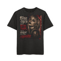 "She's Sugar Laced with Cyanide" Acid Wash Graphic Tee — Goth Portrait Shirt