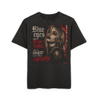 "She's Sugar Laced with Cyanide" Acid Wash Graphic Tee — Goth Portrait Shirt