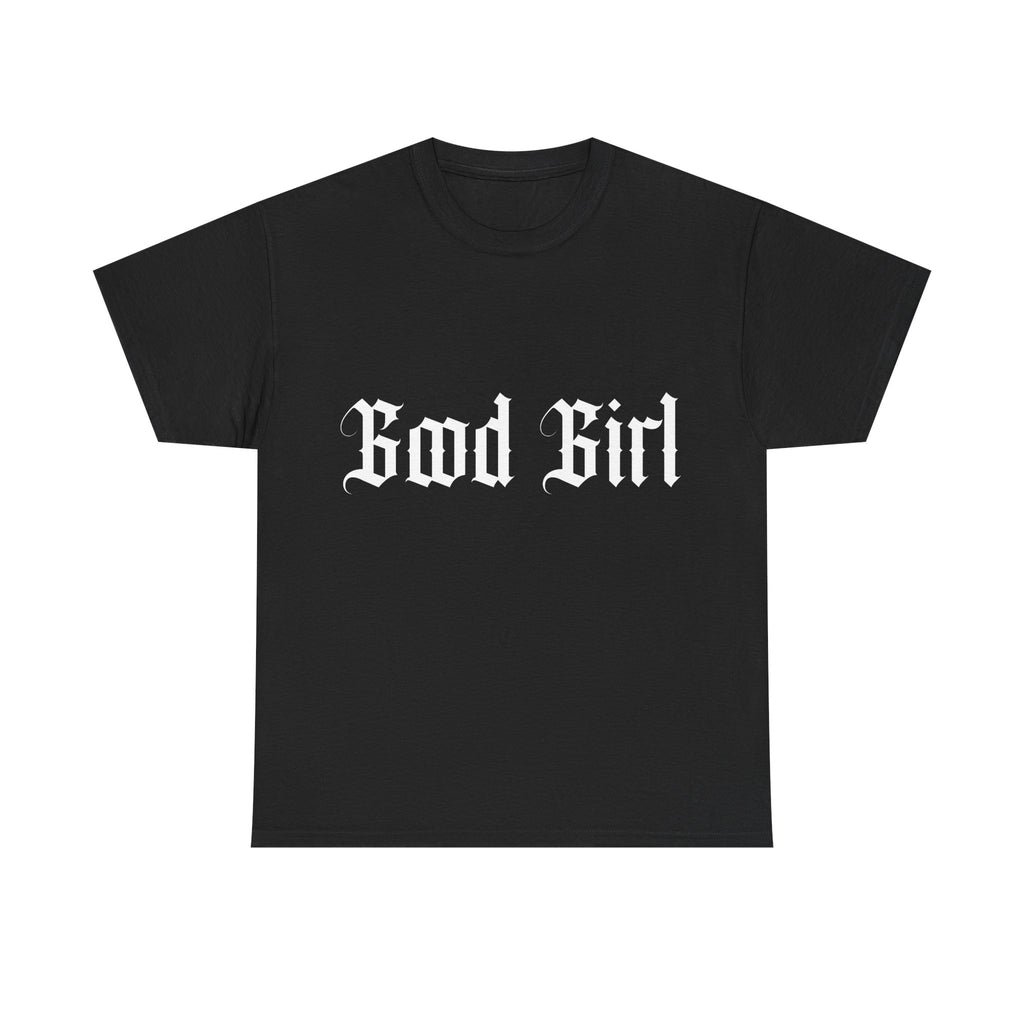 Good Girl Gothic Tee — Black Graphic Statement T‑Shirt