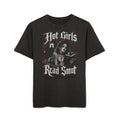 Graphic Tee — "Hot Girls Read Smut" Gothic Acid-Wash Oversized T-Shirt
