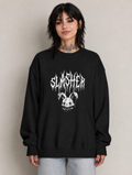 Slasher Bunny Graphic Sweatshirt — Gothic Horror Crewneck