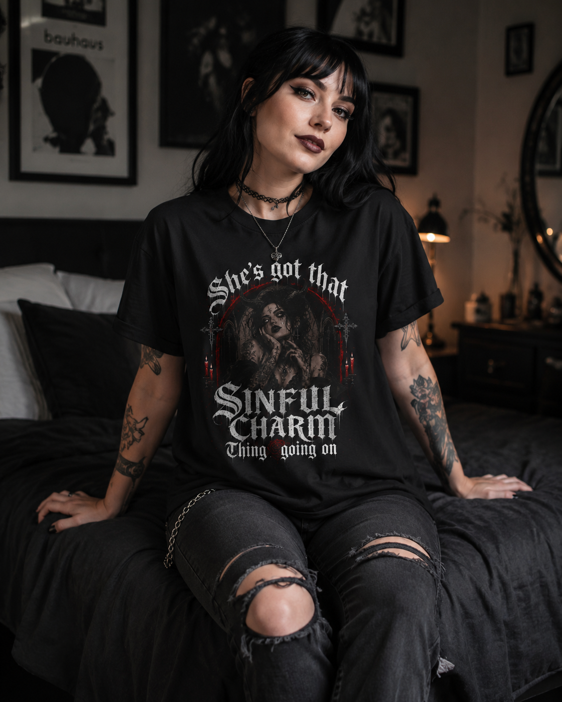 Sinful Charm -Oversized Boxy Tee