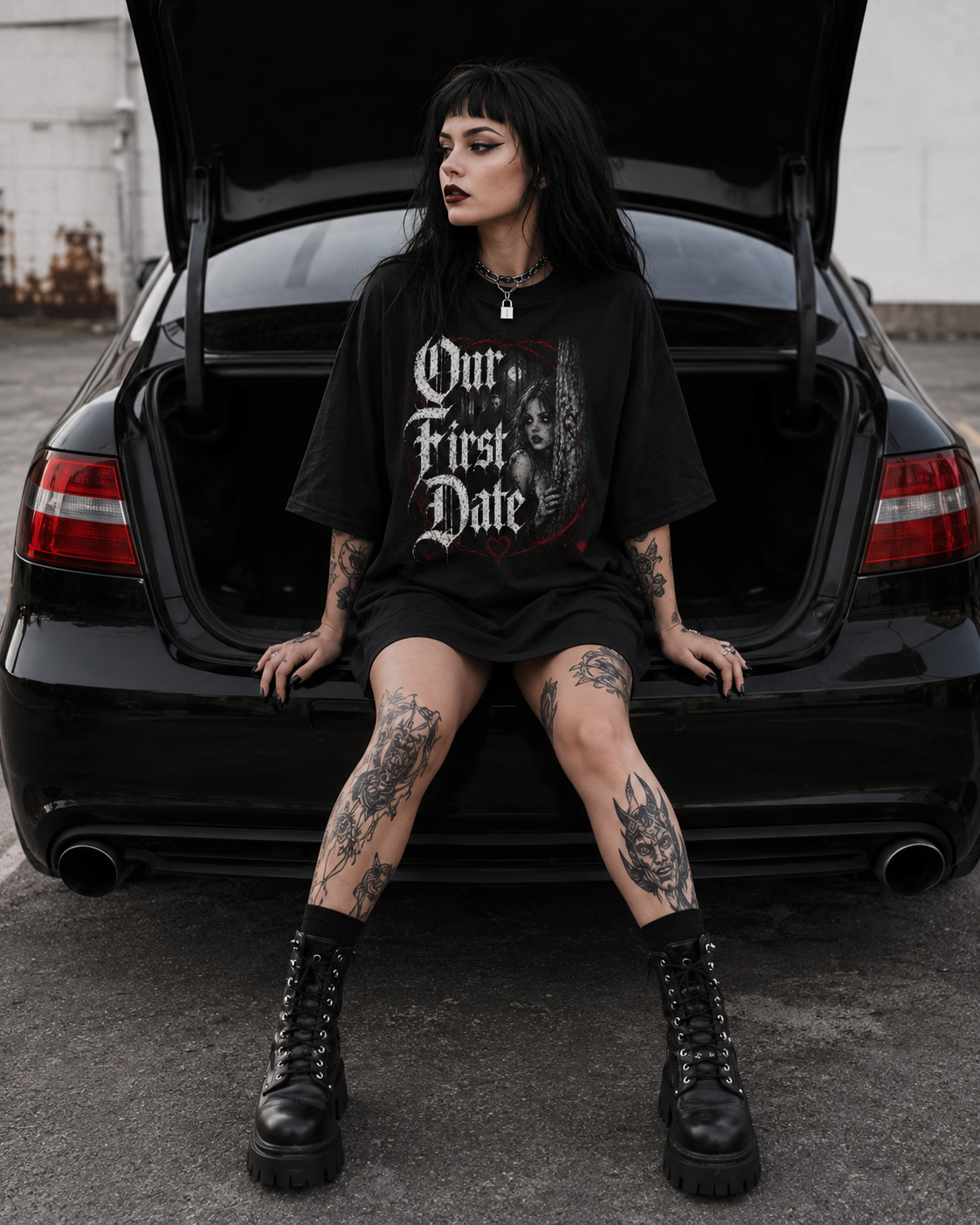 Our first date Oversized Boxy Tee