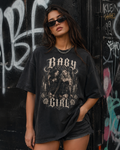 Vintage Gothic 'Baby Girl' Acid Wash Tee