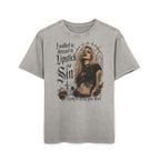 Acid Wash Oversized Shirt— "Lipstick and Sin"