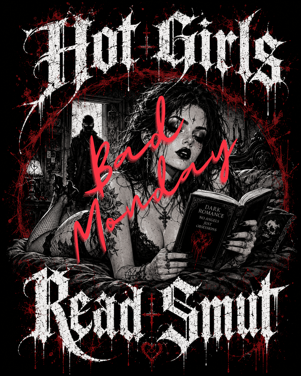 Gothic 'Hot Girls Read Smut' Graphic Tee