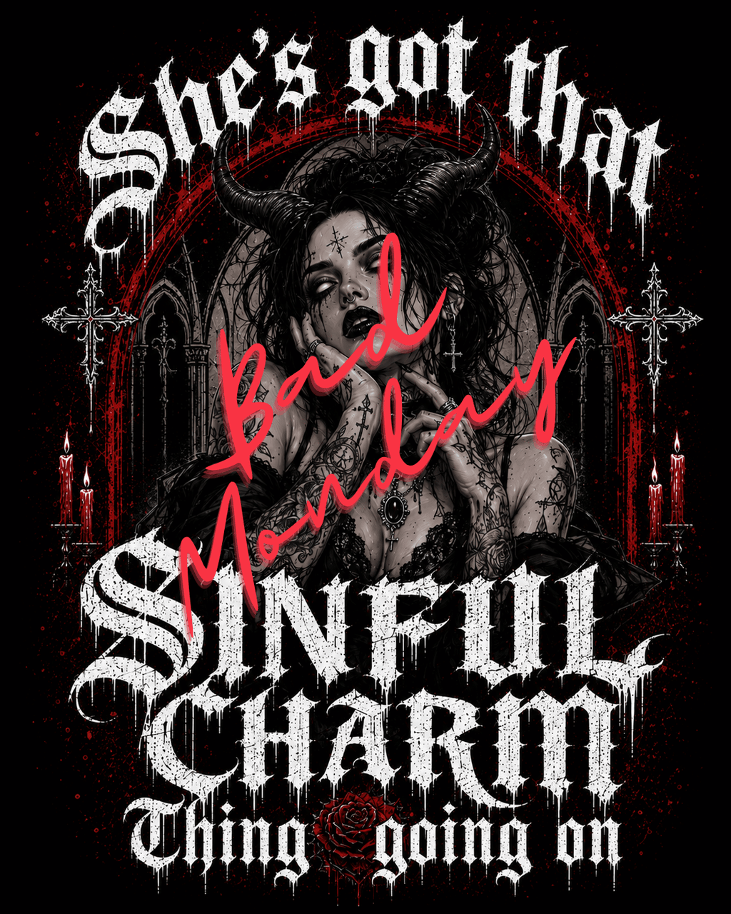 Sinful Charm -Oversized Boxy Tee
