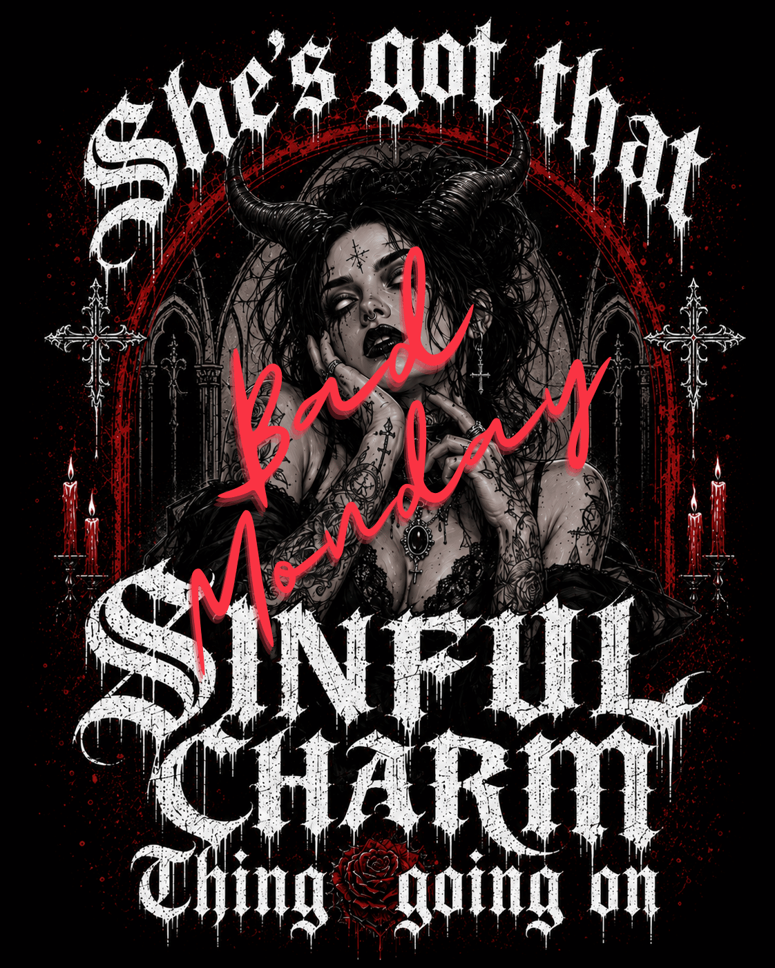 Sinful Charm -Oversized Boxy Tee