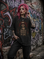 Acid Wash Gothic Horror T‑Shirt "Unholy Things To You"